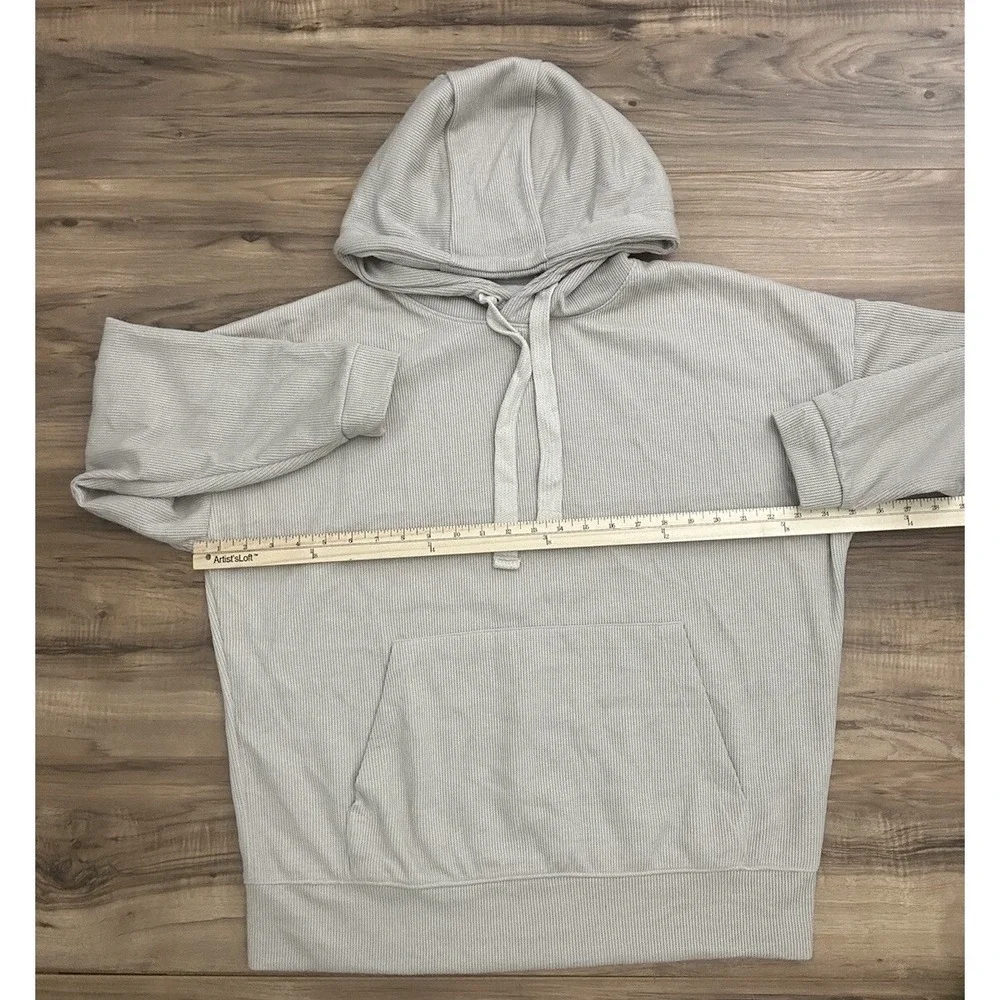 Zara Men's Pullover Hoodie Knitted Sweater Size Medium Beige‎